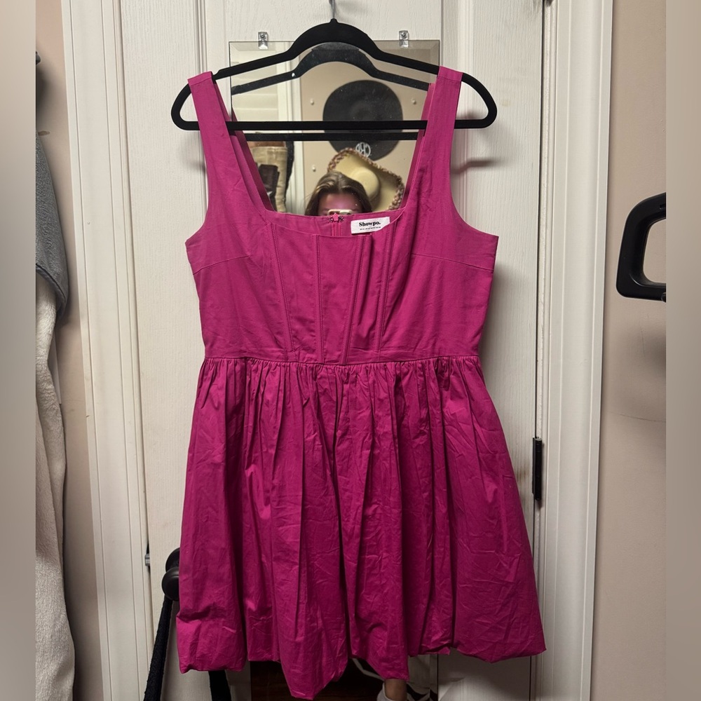 Sleeveless Fuchsia Mini Dress